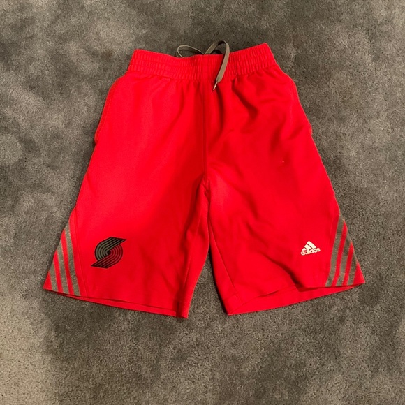 Kids Portland Trail Blazers Adidas Nba Basketball Shorts - Picture 1 of 8